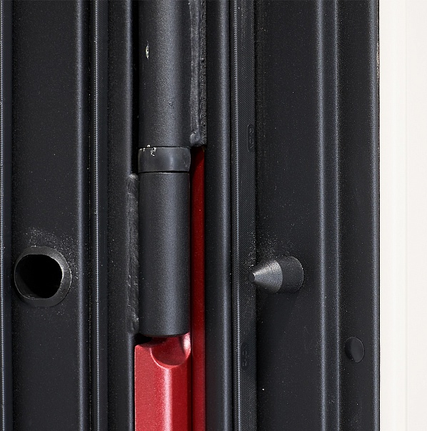 Противосъёмные ригели имеют диаметр 14 мм. Исключают возможность срыва двери с петель